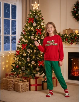 Bluzita Craciun, Merry Christmas, rosu