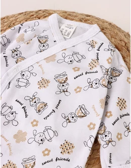 Body Imprimat Baby boy Bear, crem