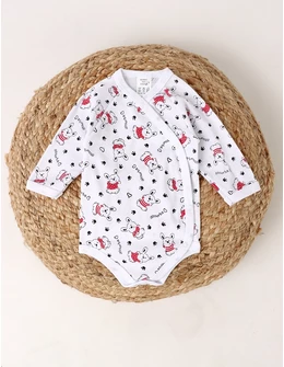 Body Imprimat Baby boy Bear, rosu