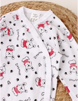 Body Imprimat Baby boy Bear, rosu