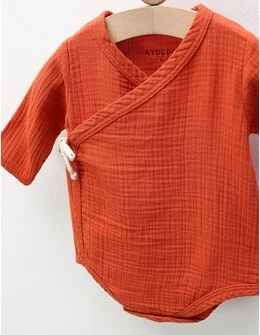 Body lejer din muselina, Bebe Kid, Caramiziu