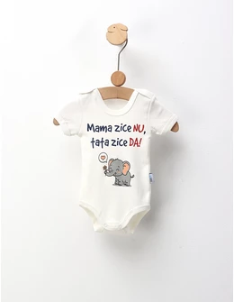 Body MS, Mama zice NU, Tata zice Da!, ecru-albastru
