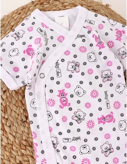Body MS Romania baby bear, cu roz