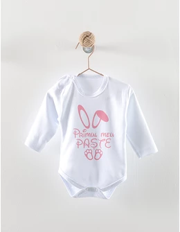 Body 'Primul meu Paste' Iepurasule! alb-roz