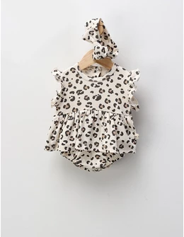 Body-rochita cu bentita crem-leopard