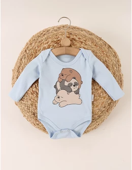 Body Sleepy Panda, model albastru