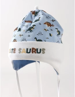 Caciulita copii, CUTE SAURUS, bleu-alb