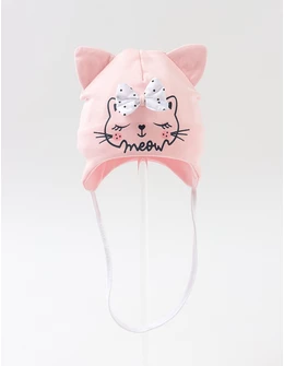 Caciulita copii, Meow, roz pal