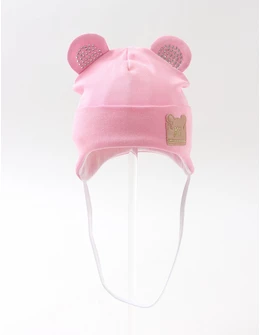 Caciulita copii, soricel-paiete, roz