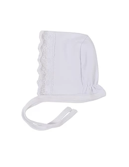 Caciulita cu dantela Izza, alb