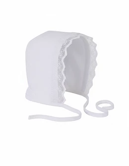 Caciulita cu dantela Izza, alb