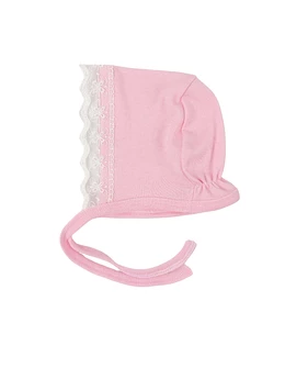 Caciulita cu dantela Izza, roz