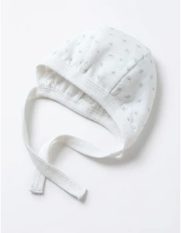 Caciulita stil TICHIE model alb floricele blue