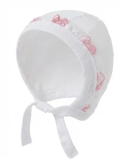 Caciulita stil TICHIE model alb-roz