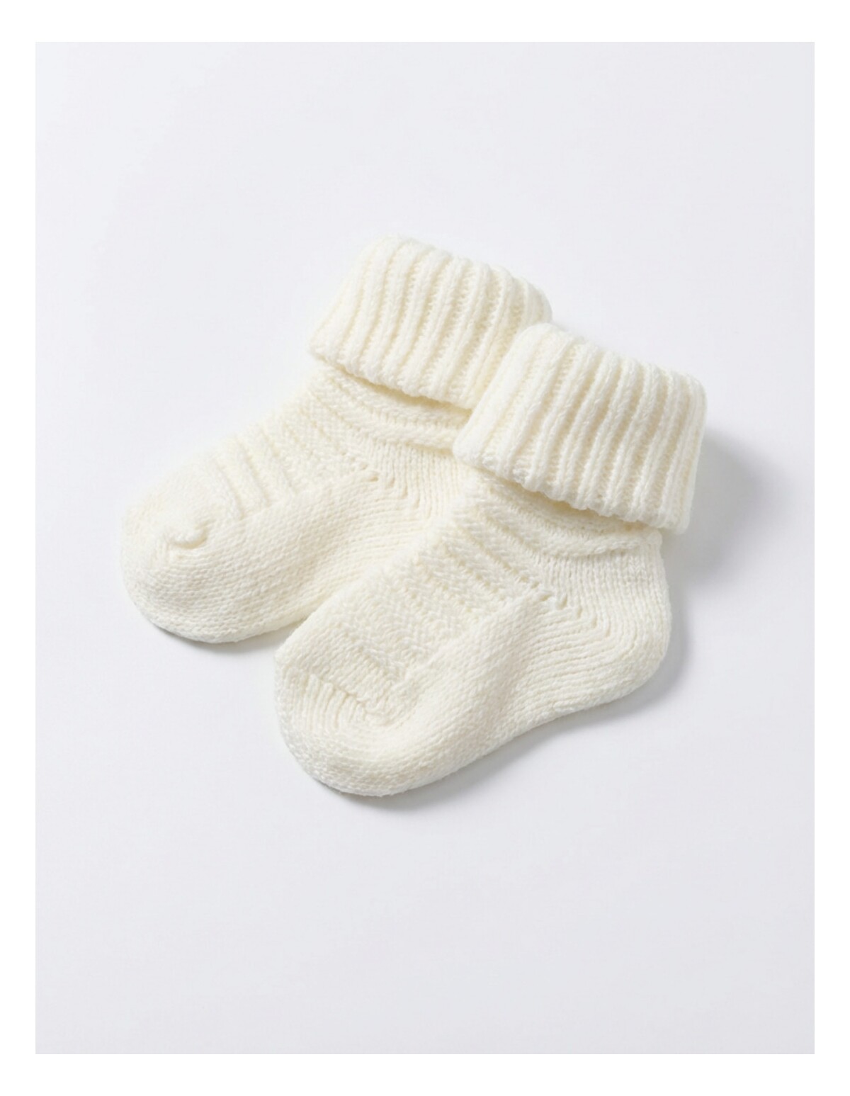 Ciorapel gros acrilic Bebe, alb