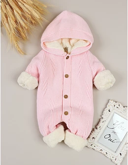 Combinezon Crosetat, Cocolino interior Imblanit roz