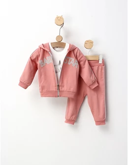 Compleu Baby Star, roz-prafuit