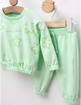 Compleu Beuty Flowers, cu verde