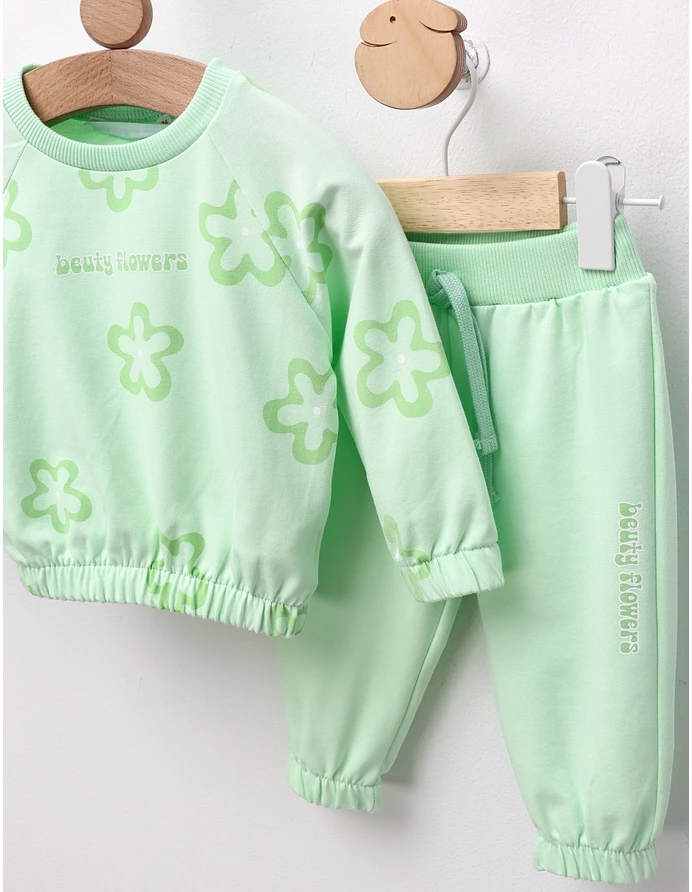 Compleu Beuty Flowers, cu verde picture - 2