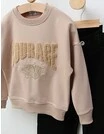 Compleu Bluza+Blug Courage, bej-negru picture - 2