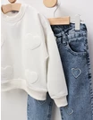 Compleu Bluza+Blug, For Hearts, alb picture - 2