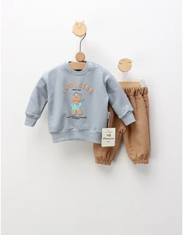 Compleu Cool Bear, cu albastru