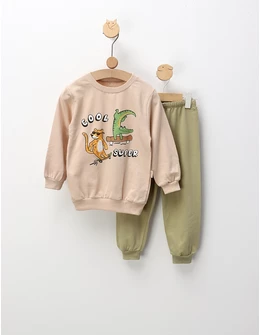 Compleu Cool Super, bej-verde