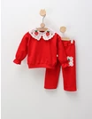 Compleu cu broderie Capsunele, rosu picture - 2