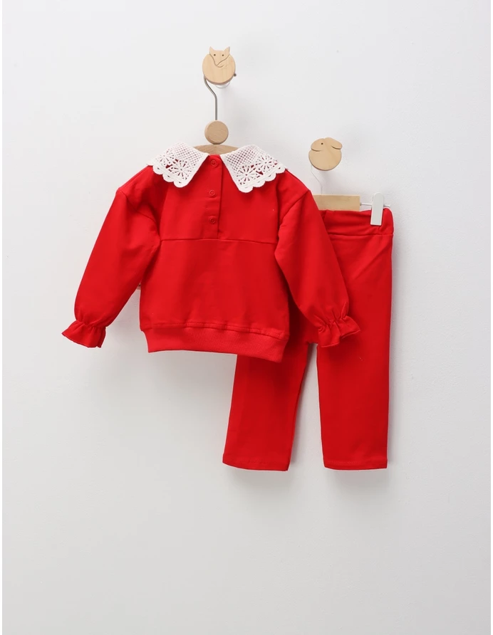 Compleu cu broderie Capsunele, rosu picture - 5