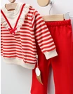 Compleu cu broderie Freya, model cu rosu picture - 2