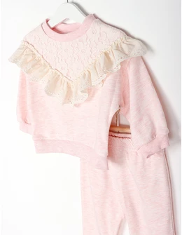 Compleu cu BRODERIE model roz 2