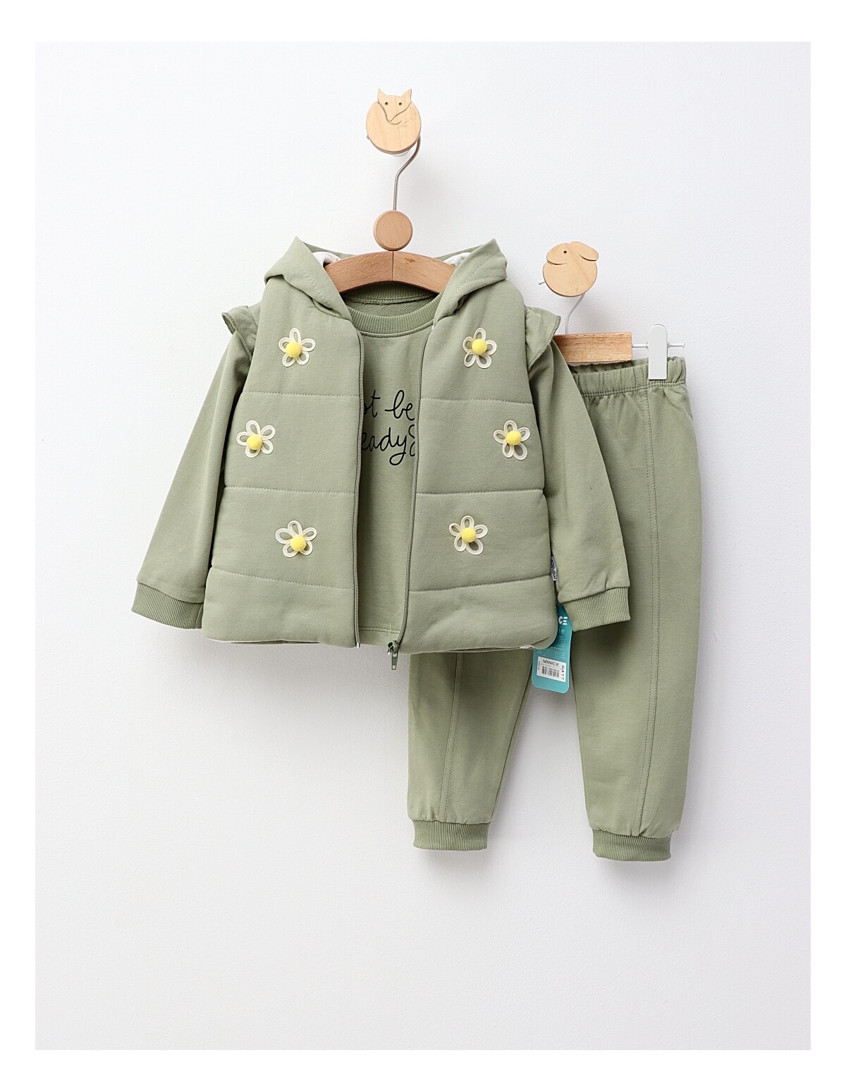 Compleu cu vesta, Just Be Ready, verde