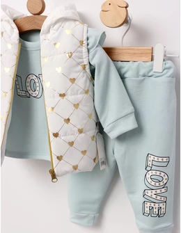 Compleu cu vesta Loving Love verde