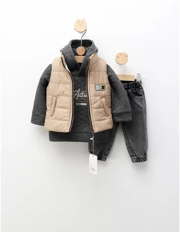 Compleu cu vesta, Originals Authentic, bej