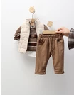 Compleu cu vesta premium Tony, crem-maro picture - 3