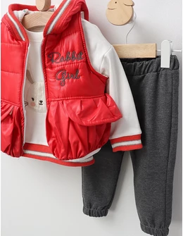 Compleu cu vesta, Rabbit Girl, rosu