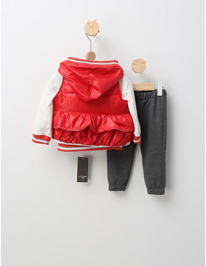 Compleu cu vesta, Rabbit Girl, rosu picture - 5