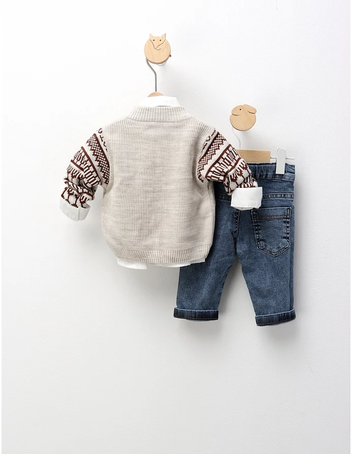 Compleu elegant David, model bej picture - 7