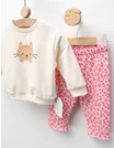 Compleu Felinuta Leopard, crem-roz picture - 2