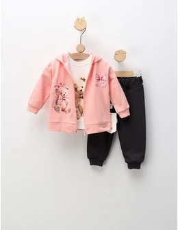 Compleu Fetita Ursulet, model cu corai 92(18-24 luni)