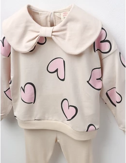 Compleu fetite inimioare Yvona crem
