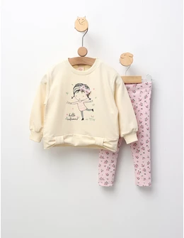 Compleu fetite primavara-toamna roz