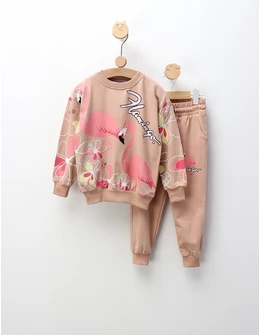 Compleu Flamingo, bej-roz