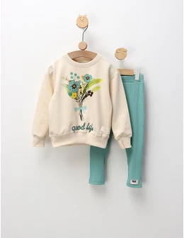 Compleu flowers Daiana, verde