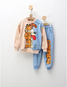 Compleu Garfield si Oddie, crem-blue