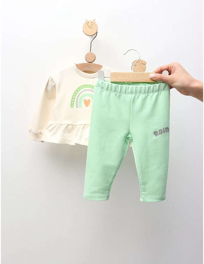 Compleu Heart and RainBow, crem-verde picture - 3
