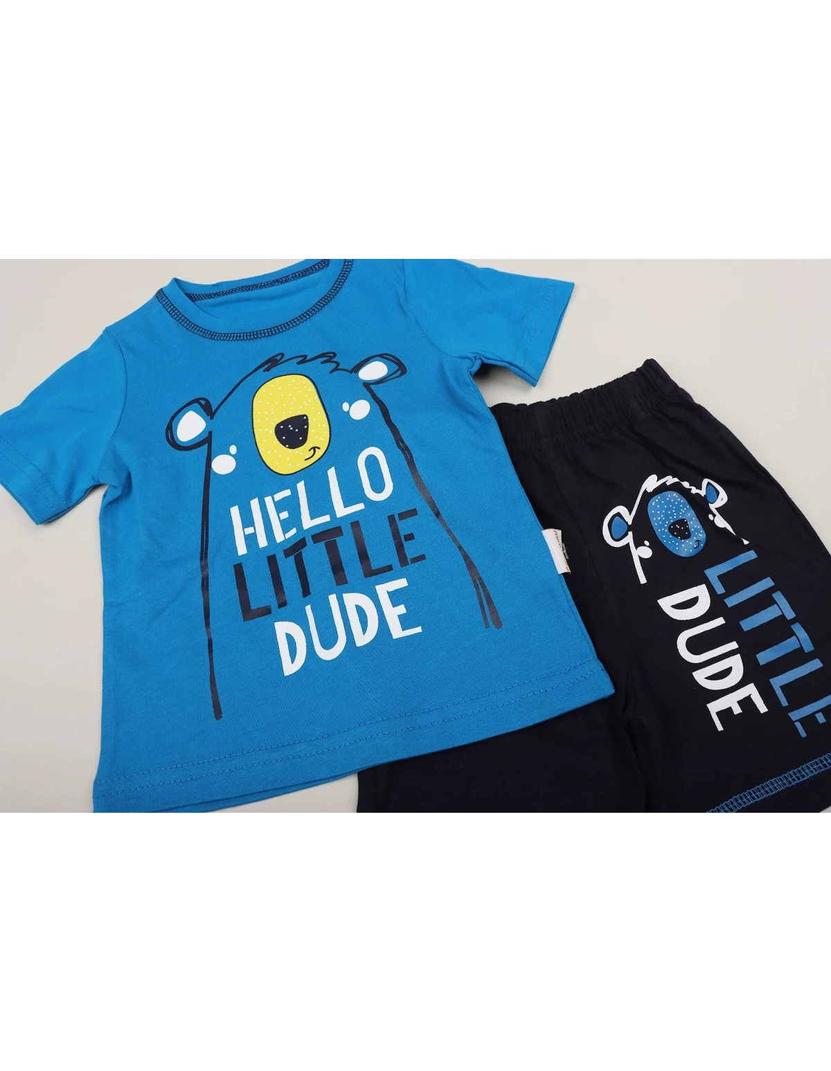 Compleu Hello little dude albastru