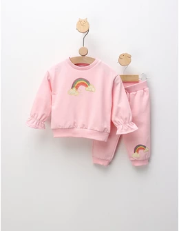 Compleu Hey Rainbow, cu roz