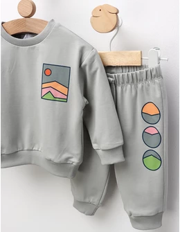 Compleu Peisaj Colorat, cu gri