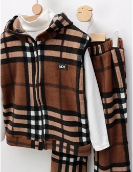 Compleu polar New Kids Fashion, maro